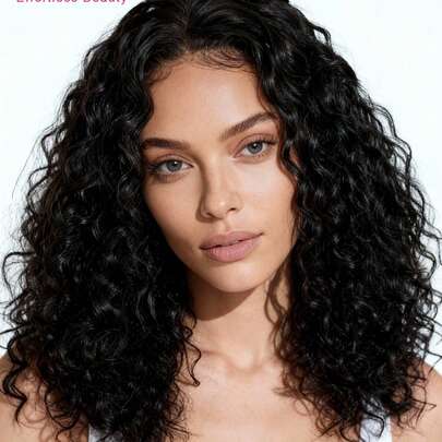 ISEE 深波浪卷发，无需胶水，7*5透明蕾丝前假发，预剪蕾丝，预拔发际线，预漂白迷你结蕾丝，8-14英寸，180%密度，未经加工的人发，自然发际线，高品质时尚假发，适合新手，魅力十足，优雅休闲时尚，适合上学、送礼、女性配饰、节日装扮、运动度假旅行、节日户外活动，轻松打造周末休闲造型。