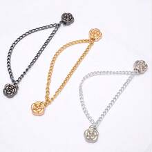 1/3pcs Clover Magnetic Button T-Shirt, Adjustable Shortened Length, Magnetic Waist Buckle, Slim Fit - Camellia - View 10