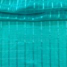 Voile Fabric Checkered Curtain | Checkered Voile - Curtains, General Decorations - Aqua Green 46 - View 3