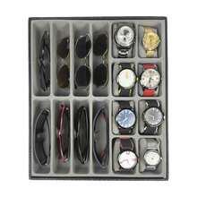 Organizer Tray For Drawer, Holds 8 Watches And 8 Glasses - Xám - Xem 4