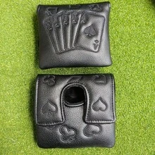 耐用高尔夫球杆头套，精致刺绣皮革高尔夫木杆头套，铁杆和推杆头套 - 彩色 - 查看 12