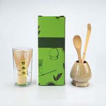 Set de 4 piezas de Matcha que incluye batidor de bambú, cuchara de té, accesorios de cerámica - Batidor de Matcha (Chasen), cuchara de té y cucharón (Chashaku), herramientas para hacer té - Multicolor - Ver 21