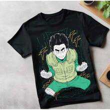 Men's Casual Print Round Neck Short Sleeve T-Shirt Rock T-Shirt Manga Strip Kakashi Anime Manga Unisex Tshirt All Size,Round Neck Short Sleeve T-Shirt Fashion Graphic Tees,100% Cotton Short Sleeve Casual Tee,Machine Washable Comfortable Outdoor Casual Wear,Fashion Print Casual T-Shirt,Made Of Pure Cotton, Suitable For Halloween, Parties And Daily Wear - Black - View 1
