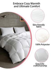 1件绗缝被 - 四季通用被，Oeko-Tex认证羽绒替代被，带角环 - 彩色 - 查看 4