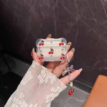 Resin Alloy Bow-Knot Cherry Bluetooth Earphone Protective Case With Pendant, Gift For Girlfriend/Best Friend - Multicolor - View 6