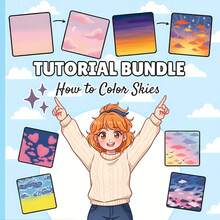 GDTME Un cuaderno de práctica de pintura para aprender a colorear el cielo, adecuado para adolescentes y adultos sin experiencia en colorear. Aprende a colorear paso a paso y enamórate de la alegría de colorear. Cómodo y lindo, 24 páginas de adorables dibujos a tinta, cubierta de papel perla, tamaño 7.9x7.9 pulgadas. Perfecto como regalo de cumpleaños, regalo de fiesta, regalo de vuelta a la escuela, regalo del Día de San Valentín o del Día de la Mujer, artículos de papelería, regalo de Pascua, incluye 5 pegatinas. - Cómo colorear el cielo (4) - Ver 16