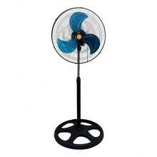 Metal 18 Inch Floor Fan – 3 Speed Adjustable Pedestal Fan for Home & Office – Black Blue - 4 piezas - Ver 9