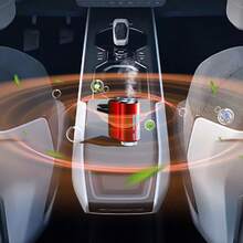 YAIUZGOO Intelligent Car Air Purifier With Fragrance Function, Car Air Freshener Diffuser, Compact Design, 3-Speed Adjustable Humidifying Aromatherapy Essential Oil Diffuser, Auto Accessories - A - View 7