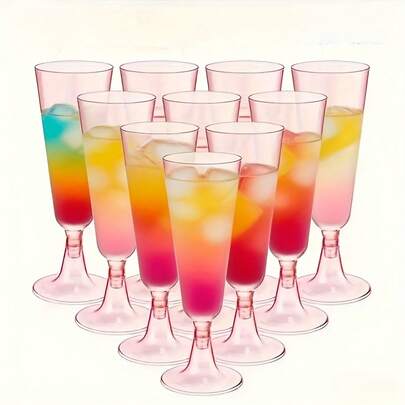 150ml Reusable Champagne Flutes, Suitable For Parties, Gatherings, Cold Drinks, Parties, Birthdays, Valentine's Day, Weddings And Large Events