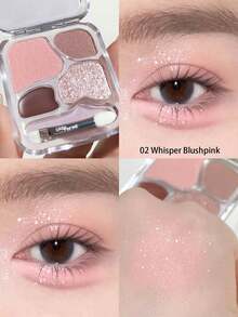 Little Ondine LumeCraft 四色眼影盘 02 羊绒米色，高光粉。提拉、勾勒轮廓、放大双眼。柔滑粉质，轻松上妆。无香型。持久妆效。 - 02 pink - 查看 2