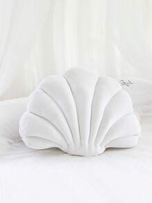 Velvet Shell Shaped Pillow Ocean Style Home Decor Cushion For Sofa, Office Chair - White - View 4