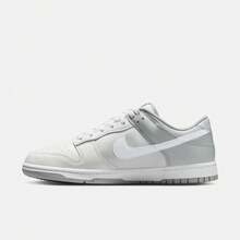 Men's Nike Dunk Low Retro Casual Sneakers, Low-Top HF5441-116 - Light Grey - View 1