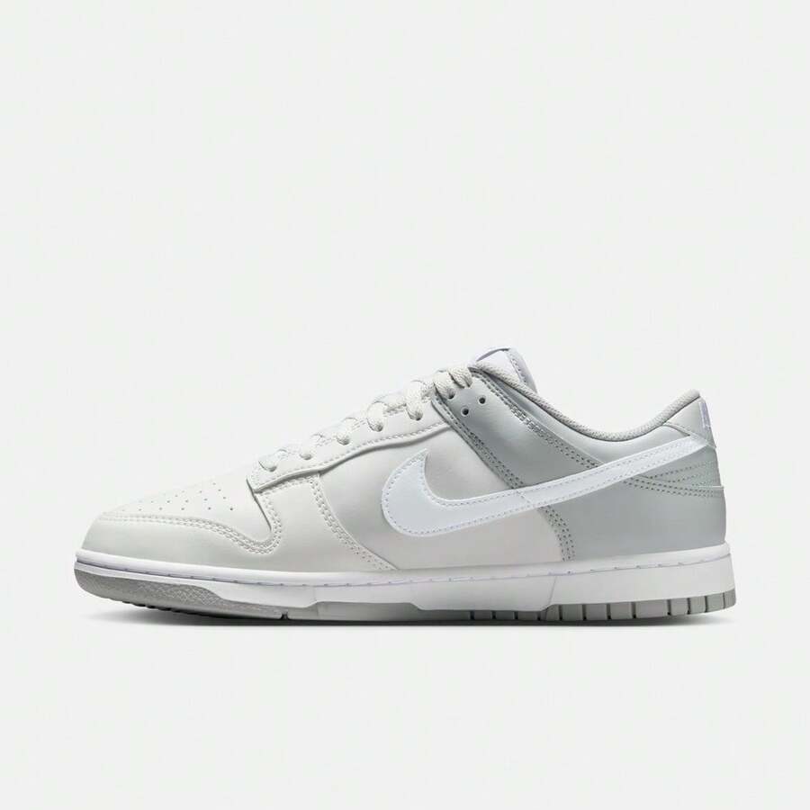 Men's Nike Dunk Low Retro Casual Sneakers, Low-Top HF5441-116 - Light Grey - View 1
