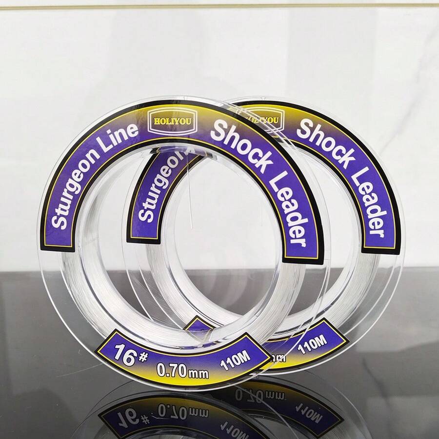 HOLIYOU 110米尼龙钓鱼线，结实耐用，适用于海钓 - 白色 - 查看 1
