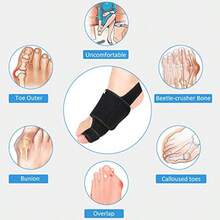 DOACT ortesis de allux valgus Soporte  Gel Férula de Noce y día Alisador de Dedo Gordo para Mueres y ores allux Valgusida de Martillo superpuesta Alio  Dolor - como en la foto - Ver 2