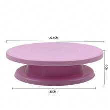 1 Plastic Rotating Cake Stand, Plastic Rotating Cake Stand For Baking, Cake Base, Display Stand, Rotating Cake Turntable For Baking, Non-Slip Plastic Rotating Cake Turntable, DIY Style Baking Tools - 彩色 - 查看 15