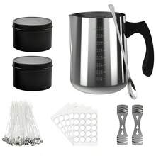 1 Set Candle Making Kit For Beginners,Candle Making Supplies For Adults,Complete DIY Set With 600/900ml Candle Make Pouring Pot,Candle Wicks,Wicks Sticker,Wicks Holder,DIY Arts&Crafts Kits Gift,Perfect As Home Decoration - Multicolor - View 11