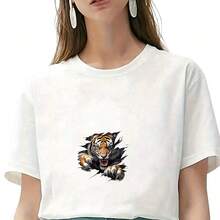 1pc/2pcs/3pcs Tiger Heat Transfer Patches, Iron-On And Washable, Suitable For T-Shirts, Jeans, Sweaters, Handbags, Pillows, Cushions - L+S - View 5