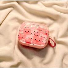 Cartoon Mini Pink Pig Head Protective Case Compatible With Apple Wireless Earphone Case, Scratch-Resistant And Anti-Drop - Clear - View 9