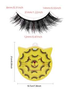 10对3D蓬松仿貂毛假睫毛，浓密交叉卷翘柔软高级假睫毛，多维效果，打造柔滑浓密的凌乱美睫，适合睫毛稀疏的女性，适用于派对、约会、表演、角色扮演和戏剧活动。 - 濃密款 - 查看 2