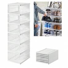 OISE ART STORE Scarpiera Pieghevole Scarpe Richiudibile 6 Contenitori Salvaspazio 105x25.5x34.5cm - - Multicolore - Visualizzare 1