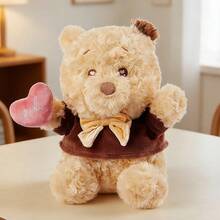 Miniso Disney Winnie The Pooh Series, No.10 Chocolate Cosplay Sitting Plush Doll, Chocolate Fragrance & Soft Plush Material, Cute Design, Ideal For Home Decor & Girl-Style Gift(1 PC) - Brown - View 4