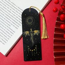 一款哥特式四翼飞龙明信片风格的亚克力书签，配有励志文字，是感恩节和复活节礼物、书签、学习用品和办公用品的最佳选择。 - 長方形 - 查看 3
