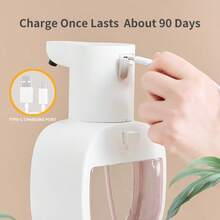 Black Foaming Touchless Automatic Soap Dispenser – 500ml Hand Soap Dispenser, Wall-Mountable & Countertop, USB Rechargeable, Adjustable Foam Volume, Waterproof, Perfect For Home, Small Offices, Kids & Pet Care, Stylish Daily Use & Gift Option - 黑色泡沫 - 查看 8