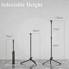 Heavy Duty Metal Microphone Floor Stand, Supports Multi-Angle Rotation, Tripod Base And Height Adjustment - Black, Suitable For Recording Studio, Karaoke, Live Streaming, Performance, Home Recording, Microphone, Stage Equipment, Ideal Accessory For Modern Recording Studio, Sturdy And Durable Structure - Black - View 2