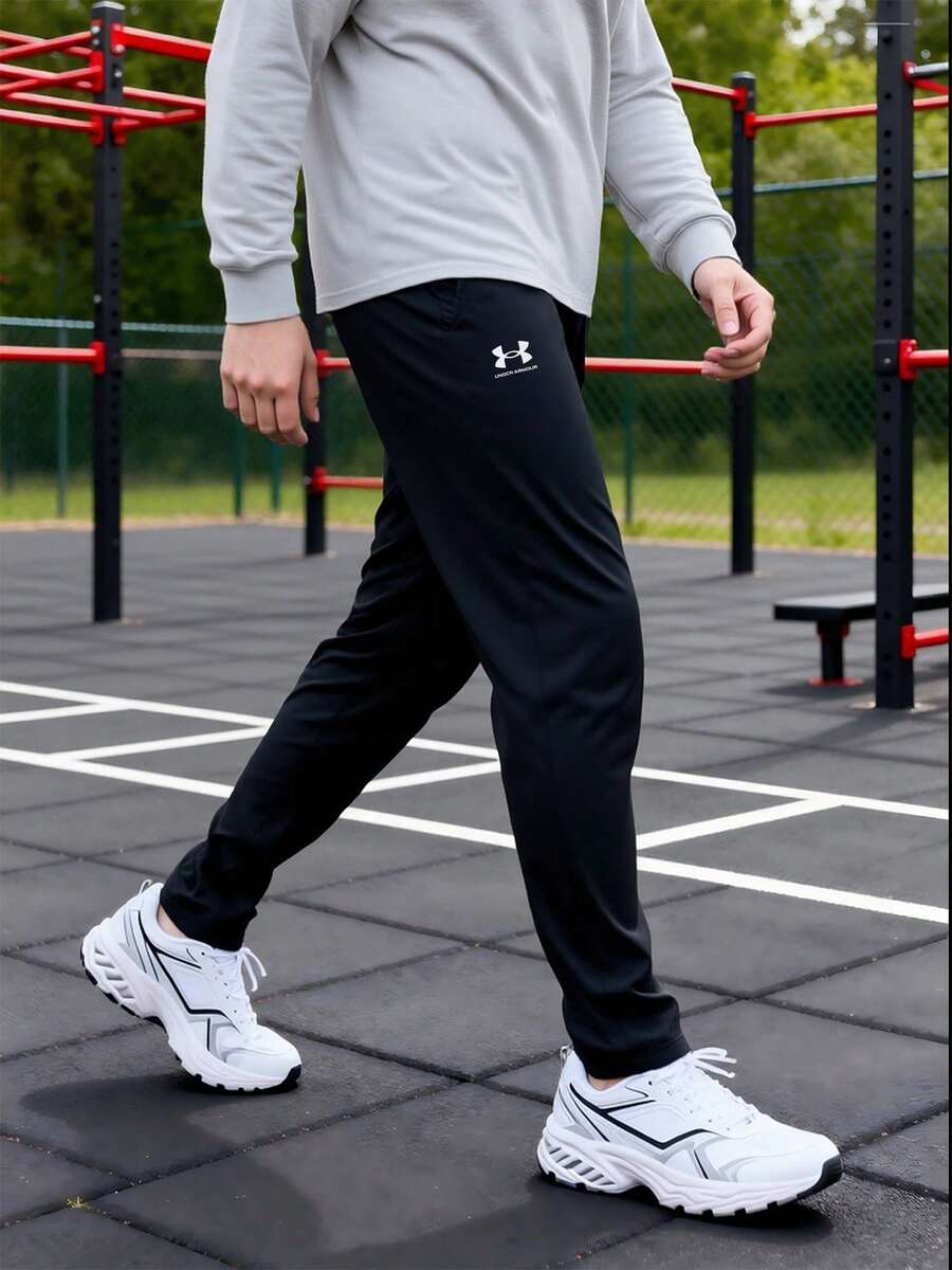 Under Armour 男款長褲UA Sportstyle Brawler Pant輕鬆舒適日常休閒褲戶外健身訓練運動褲1390151-001 - 黑色 - 查看 1