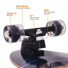 Nattork Complete Skateboards 29" X 9" Youth Cruiser Skateboard For Beginners Double Kick Deck Concave Girls Or Boys Skateboard - Black Hole - View 2