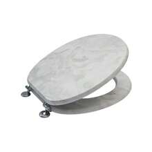SAINOS Toilet Seat Cover, Thickened Replacement Toilet Seat Cover, Antibacterial, Progressive Descent, Galvanized Hinge Design - S28 - View 11
