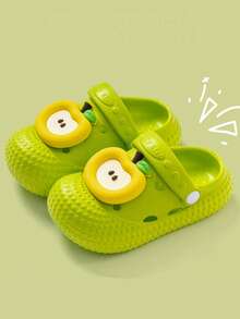1双男女通用婴儿/幼儿卡通图案防滑平底休闲透气凉鞋，适合春夏穿着 - 綠色 - 查看 3
