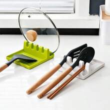 1 pieza Estante multiusos para palas, estante de almacenamiento de cucharas, alfombrilla para palas, estante de almacenamiento de cocina, estante para tapas de ollas - Multicolor - Ver 1