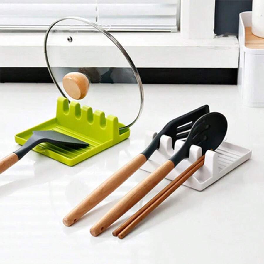 1 pieza Estante multiusos para palas, estante de almacenamiento de cucharas, alfombrilla para palas, estante de almacenamiento de cocina, estante para tapas de ollas - Multicolor - Ver 1