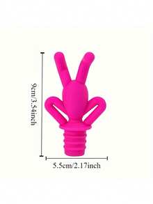 1个硅胶倒置人形葡萄酒/香槟瓶塞，创意密封瓶塞，适用于餐厅 - 彩色 - 查看 5