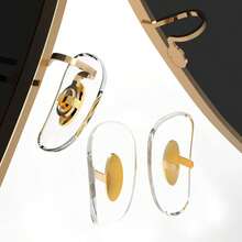 6 Pairs Replacement Nose Pads For  RB3025 Aviator Sunglasses Clip-On Style Nose Pieces Guards For RB Glasses Frames (16mm, Gold) - 銀色 - 16毫米 - 查看 1