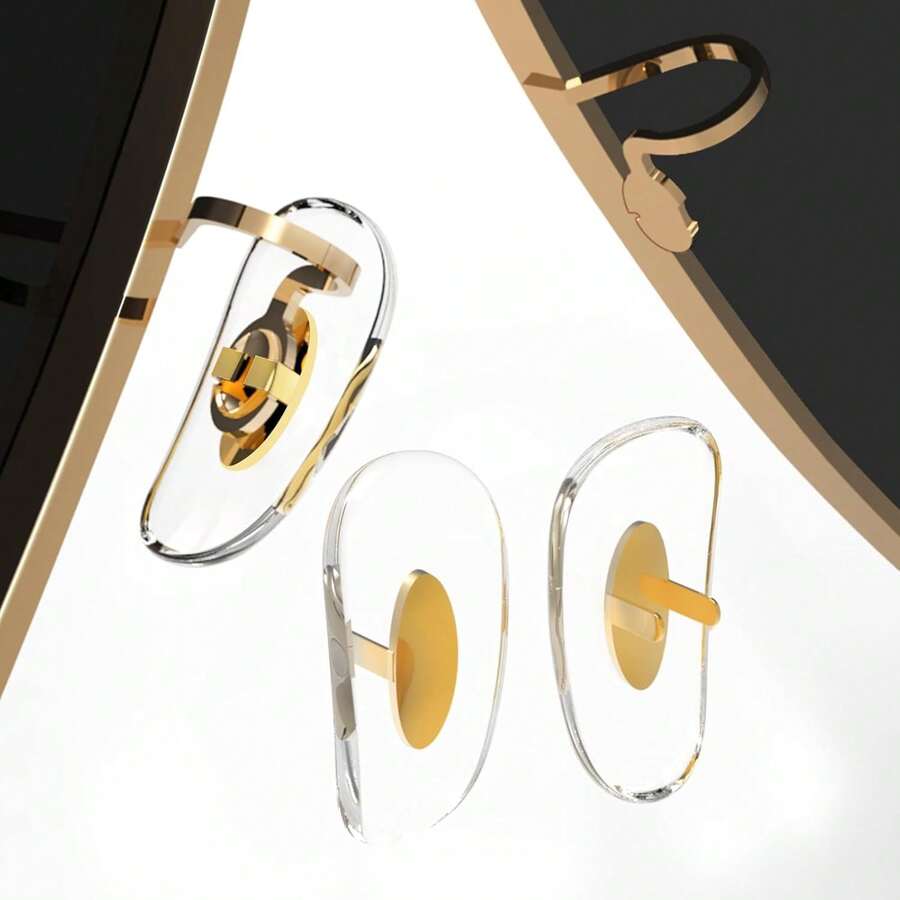 6 Pairs Replacement Nose Pads For RB3025 Aviator Sunglasses Clip-On Style Nose Pieces Guards For RB Glasses Frames (16mm, Gold) - 銀色 - 16毫米 - 查看 1