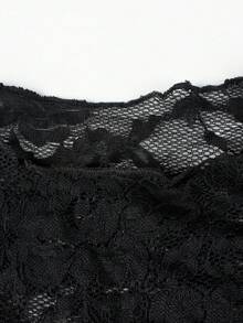 Casual Summer Women Lace Tops Going Out Lace Long Sleeve Top Concert For Women - Black - View 8