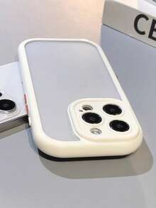 1个白色亚克力二合一米色手机壳，经典设计搭配撞色按键，简约时尚，兼容 17 Pro Max/16 Pro Max/13/15/16/15 Pro Max/17 Pro/14/11 - 白色 - 查看 5