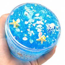 1/12件套儿童史莱姆套装，蓝色史莱姆配件，解压玩具，不粘手，适合儿童派对、生日礼物 - 彩色 - 查看 3