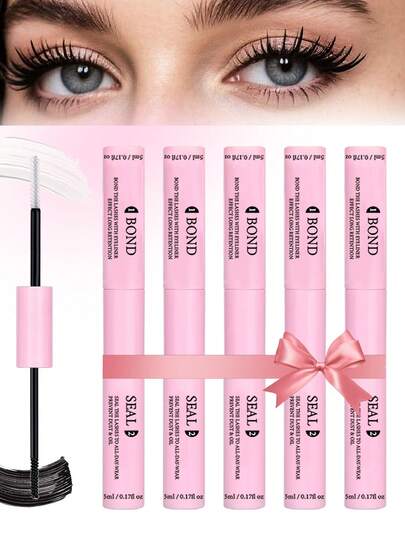 5PCS/3PCS/2PCS/1pc Eyelash Bond And Seal, For DlY Lash Extensions, Lash Glue Strong Hold Lash Cluster Glue 2 In 1 Lash Bond And Seal, For Lash Clusters DIY Lash Extension Glue, DIY Eyelash Tool, Soft Long Lasting Cluster Lash Glue, All Day Wear 2 In 1 Eyelash Bond And Seal For DlY Lash Extensions, Lash Glue, Eyelash Glue