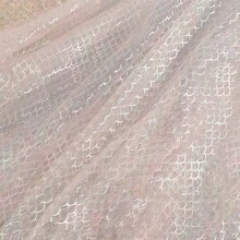 1pc Iridescent Fish Scale Mesh Fabric, Sheer Hazy Effect, Suitable For Wedding Party DIY Dress - Multicolor - View 22