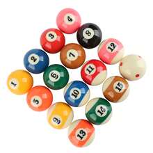 57.2mm American Standard Billiard Ball Set Professional Resin Small Pool Cue Ball Full Set - Multicolor - Ver 3
