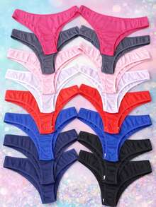 Calcinha conforto 100% algodão *kit com 5* - Multicolorido - Visão 9