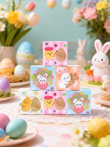 8pcs Easter Bunny & Chick Pattern Gift Boxes With Transparent Window, Easter Bunny Candy Boxes, Baking Bags, Food Packaging Bags, Easter Decorations, Easter Party Supplies, Suitable For Easter Holiday Birthday Party Gift Packaging, Easter Gifts, Home Decor, Kitchen Tabletop Decor - Multicolor - View 7
