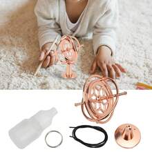Metal Gyroscope Bracket Gyroscope Decompression Toy Mini Balance Spinning Top Artifact Rose Gold - Dorado - Ver 8