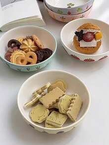 1Pc 5.5-Inch Eggplant Bowl Japanese Ins Style Vegetable Radish Ceramic Dessert Soup Snack Dish Rice Bowl - Multicolor - View 3