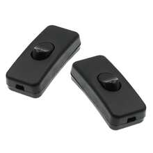 2pcs Lamp Power Cord Rocker Arm Switch, Control LED Light Wiring Electric Switch - Black - View 5