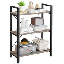 Estante Mueble Organizador Mesa Librero Mesa Auxiliar 60*27*61cm Mesa De Centro Librero Organizador Estantería - Gris - Ver 2
